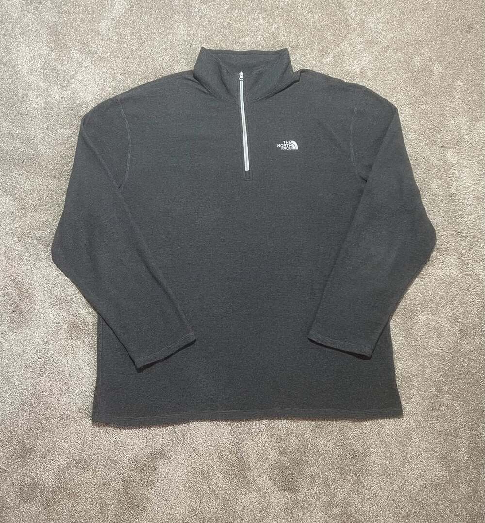 The North Face 1/4 Zip Pullover Size XXL Dark Gray Fleece